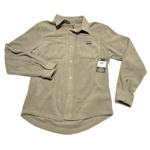 Hurley Mens Polar Fleece Overshirt Iguana Snap Up Jacket Shacket Size Small NWT